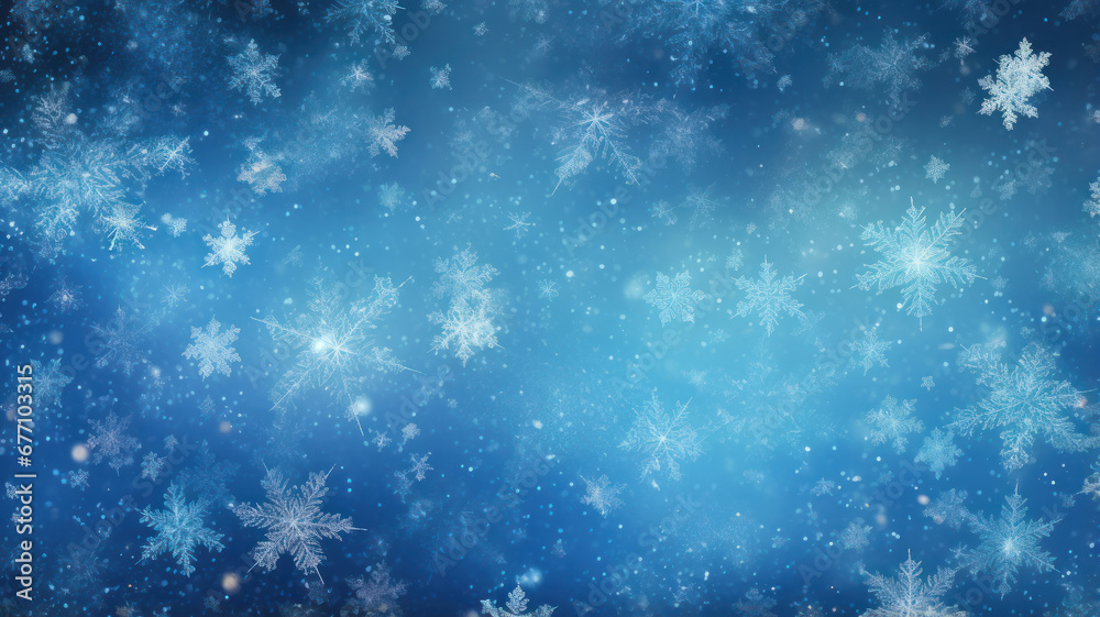 Blue and Azure Winter Wonderland Background