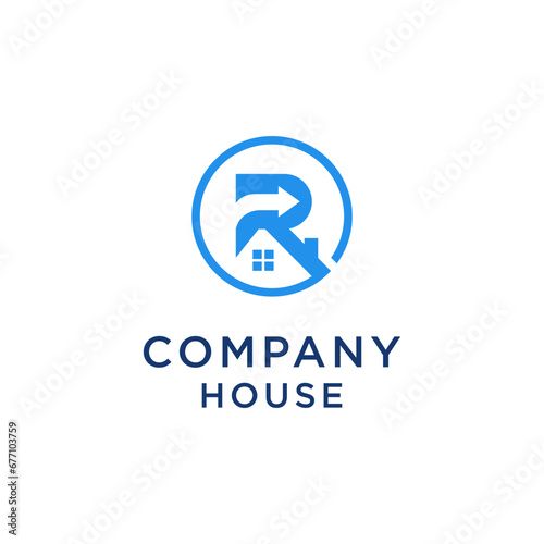 Home company name monogram design Initial R Letter for Company and Business logo.