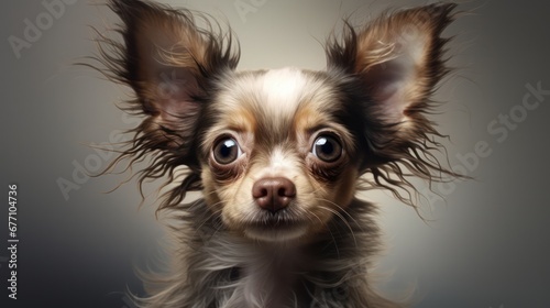 A close-up image capturing a dog's face looking directly at the camera, portraying emotions of fear, unease, and a yearning for attention.