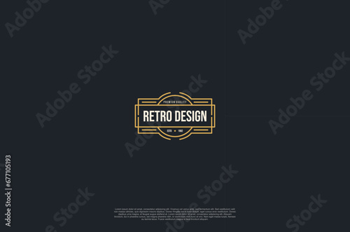 Old vintage label ornament logo antique label  art decorations. Vector design element