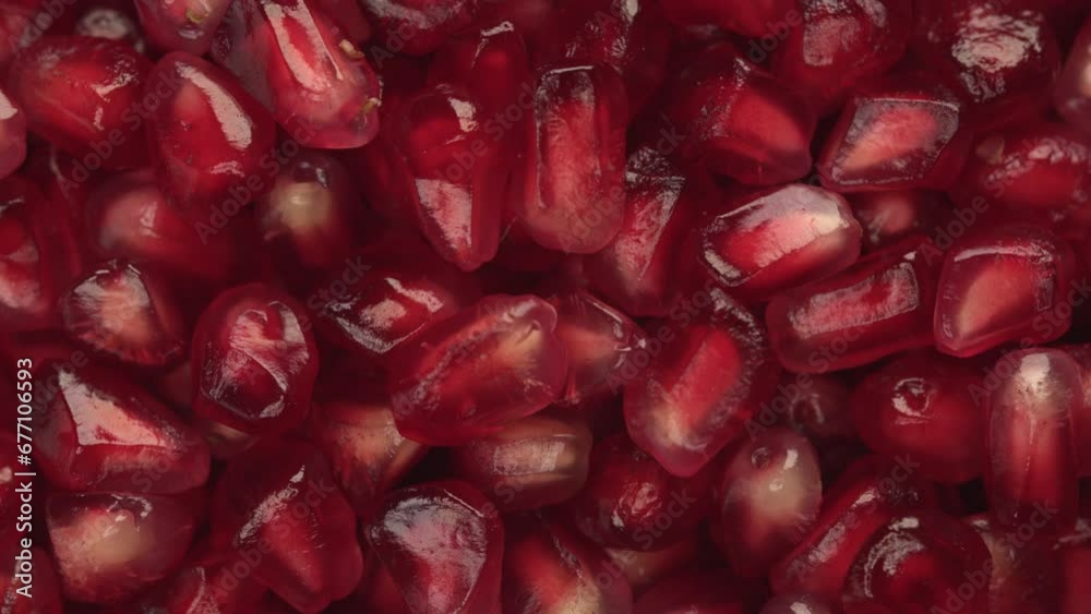 Fresh pomegranate Seeds Healthy Food Close-up Macro 