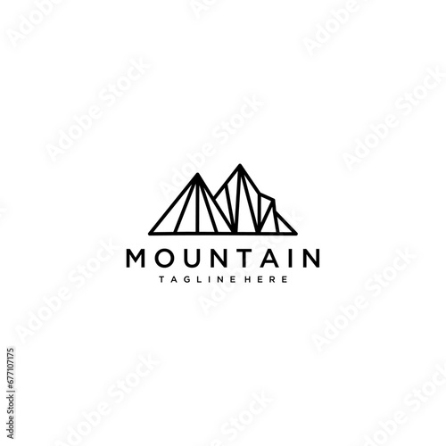 Mountain Logo Template Logo Design Vector