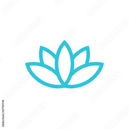 Spa lotus flower wellness icon, symbol from blue icon set