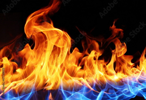 幻想的な炎のエフェクト背景 photo