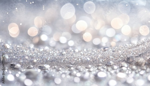 Dreamy Celebration: Pastel Pearl and Silver Sparkles Dance in the Air