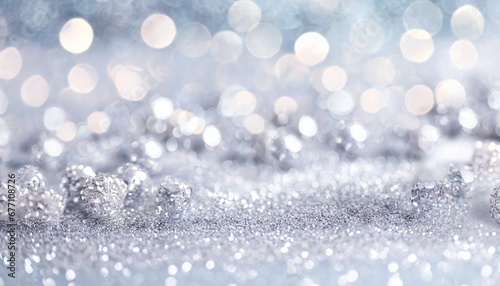 Whimsical Radiance: Bokeh Magic in Pastel and Silver Symphony