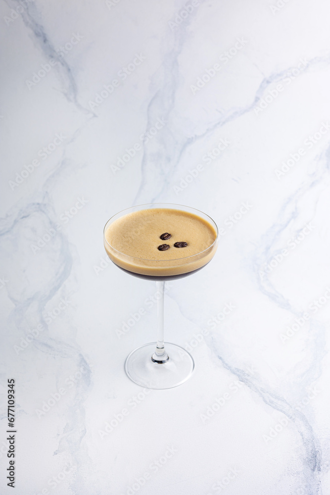 Alcoholic cocktail with coffee beans Alcoholic cocktail with coffee beans