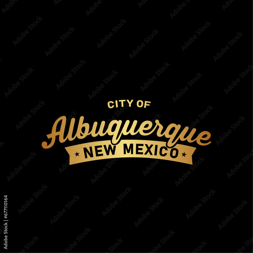 City of Albuquerque lettering design. Albuquerque, New Mexico typography design. Vector and illustration.
