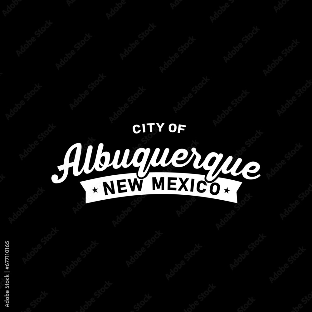 City of Albuquerque lettering design. Albuquerque, New Mexico typography design. Vector and illustration.
