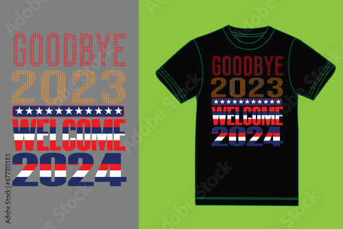 New year T-shirt design2024 ! Best New year t shirt design. supper t shirt design