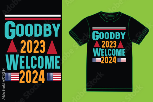 New year T-shirt design2024 ! Best New year t shirt design. supper t shirt design