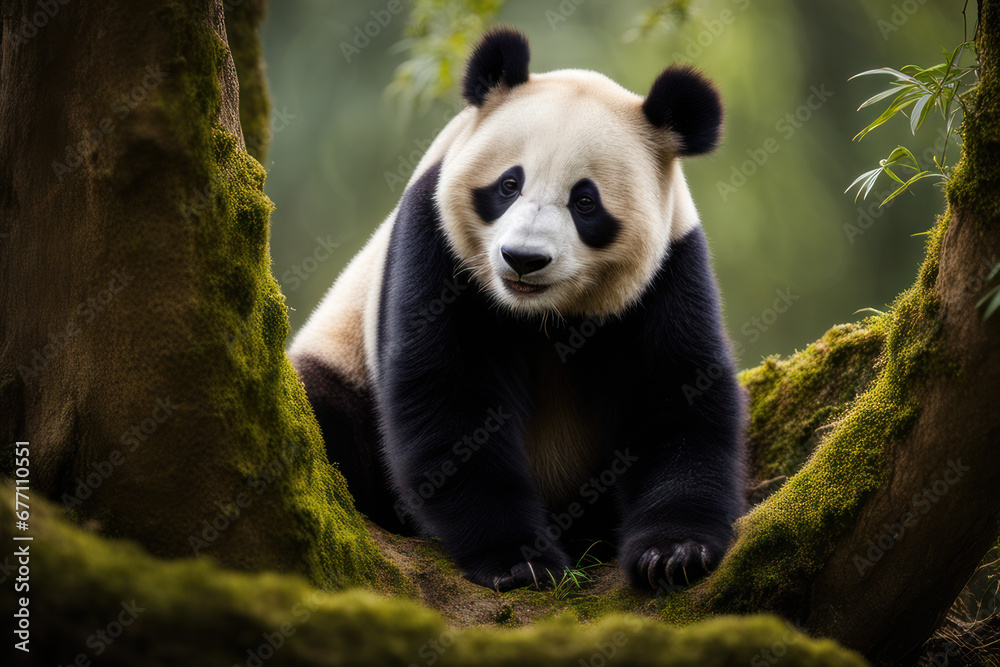Wildlife photography of a panda Wildlife photography of a panda