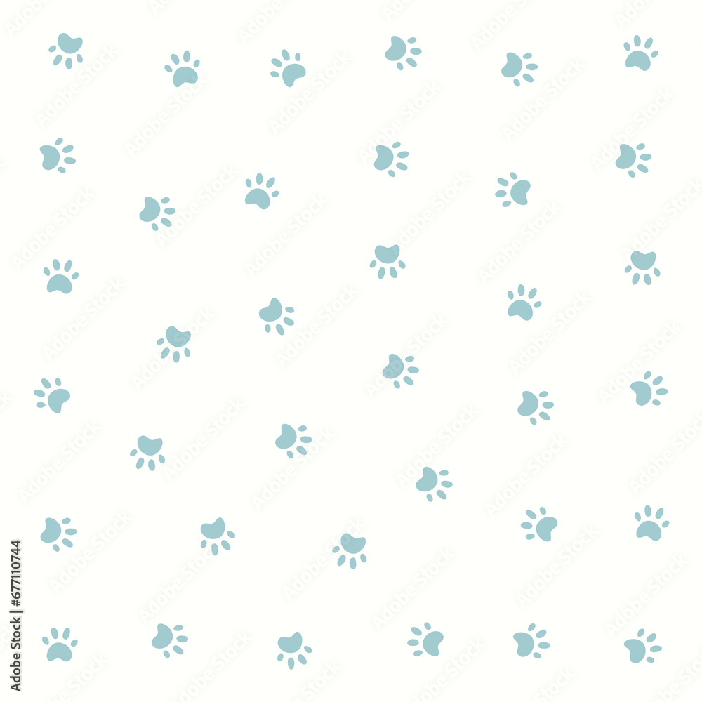 cute kitten paw prints vector seamless pattern cute kitten paw prints vector seamless pattern