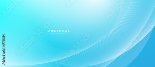 Blue abstract dynamic line wavy glowing background. Futuristic hi-technology concept. Trendy minimal banner. Vector illustration photo