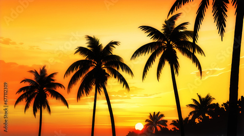 夕焼け, サマータイム, アイランズ, 旅行, ハワイ, バカンス, オレンジ,サンセット © sunafe
