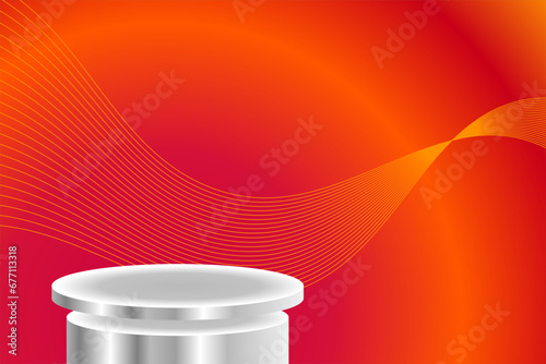 Elegant backgrounds and podiums for promotional events look classy