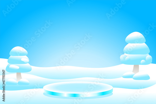Elegant backgrounds and podiums for promotional events look classy