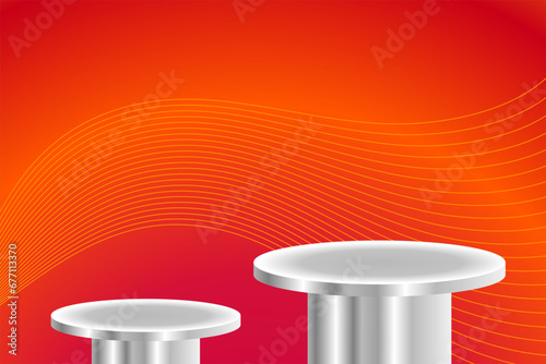 Elegant backgrounds and podiums for promotional events look classy