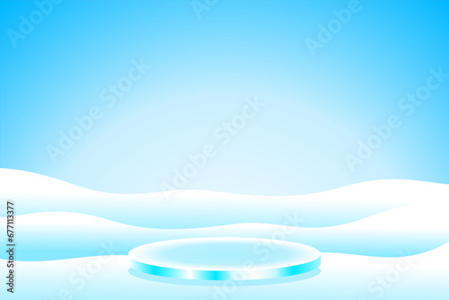 Elegant backgrounds and podiums for promotional events look classy