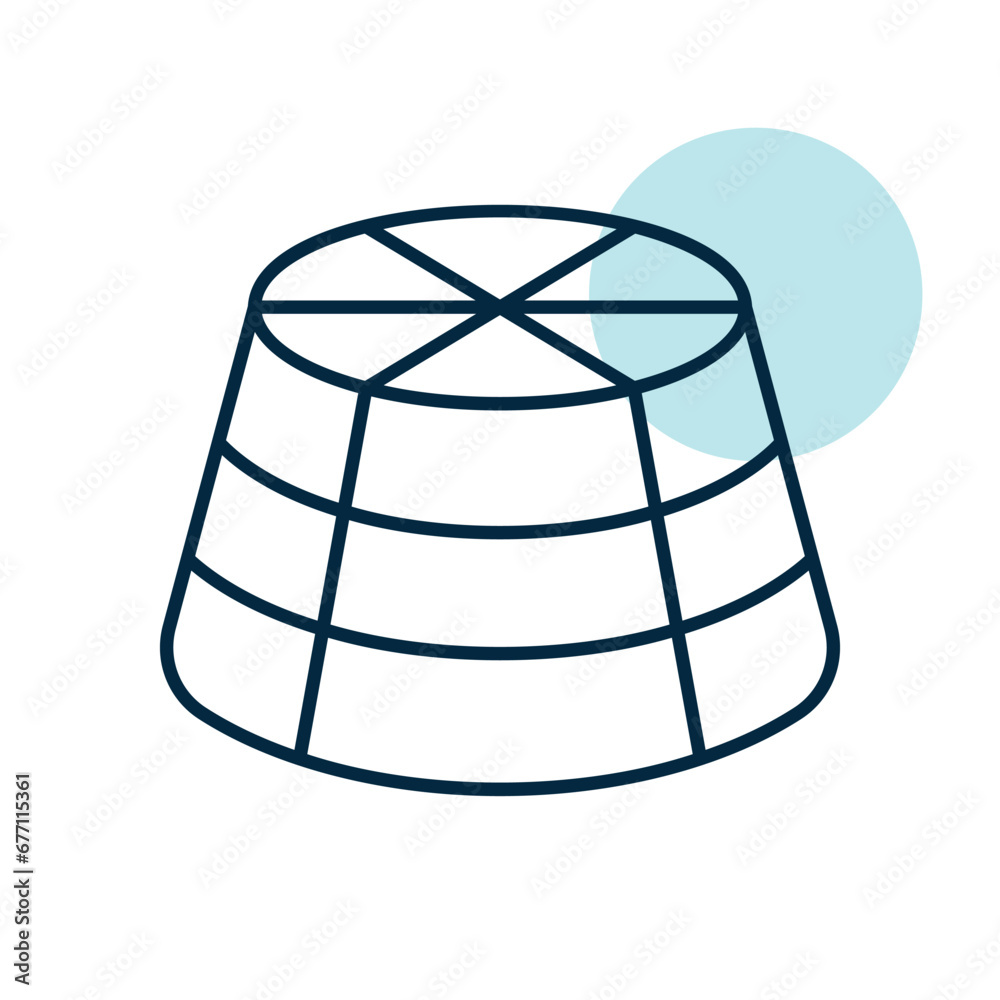 Ricotta cheese vector icon. Dairy product sign Ricotta cheese vector icon. Dairy product sign