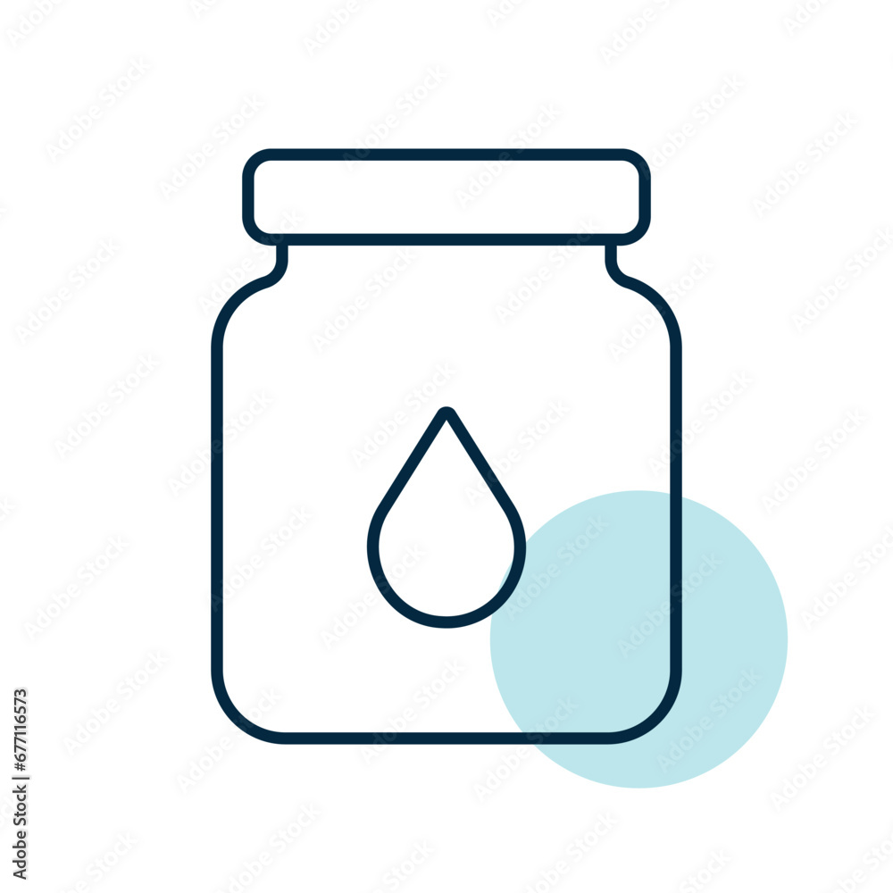 Glass jar with milk vector icon Glass jar with milk vector icon