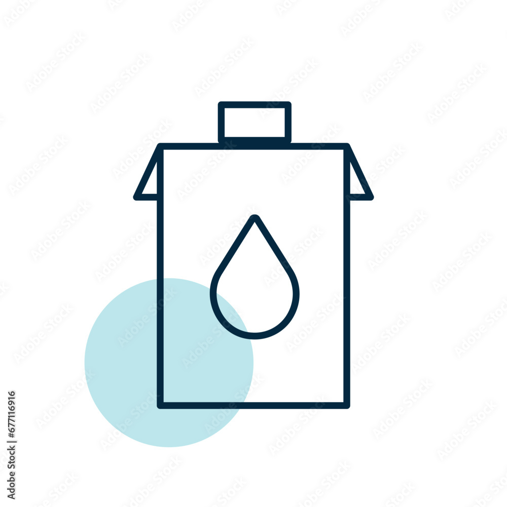 Milk box vector icon. Dairy product sign