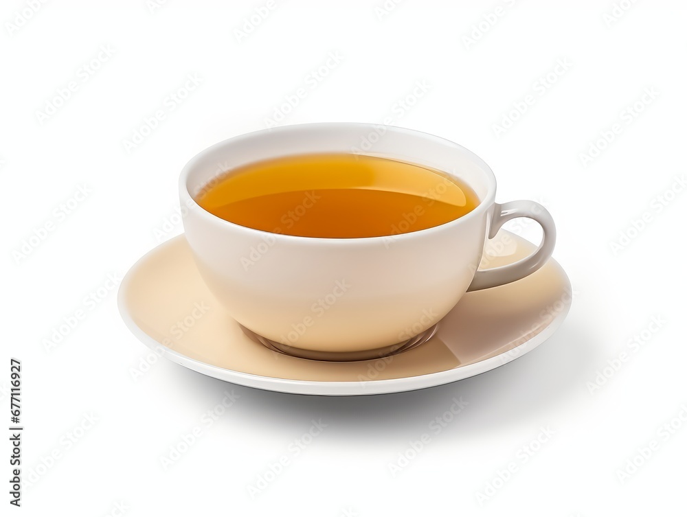 A cup of tea isolated on a white background A cup of tea isolated on a white background