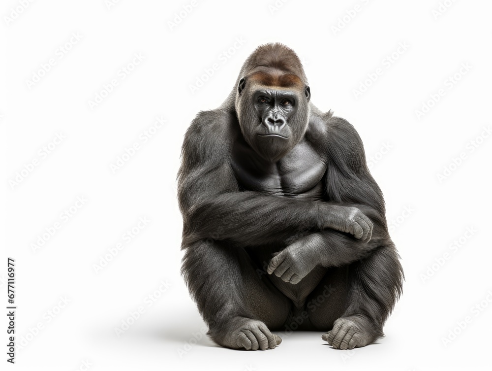 Fototapeta premium gorilla isolated on a white background