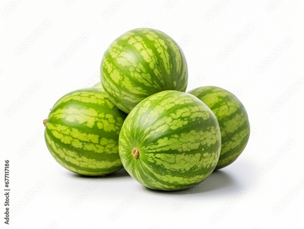 A bunch of watermelons isolated on a white background A bunch of watermelons isolated on a white background