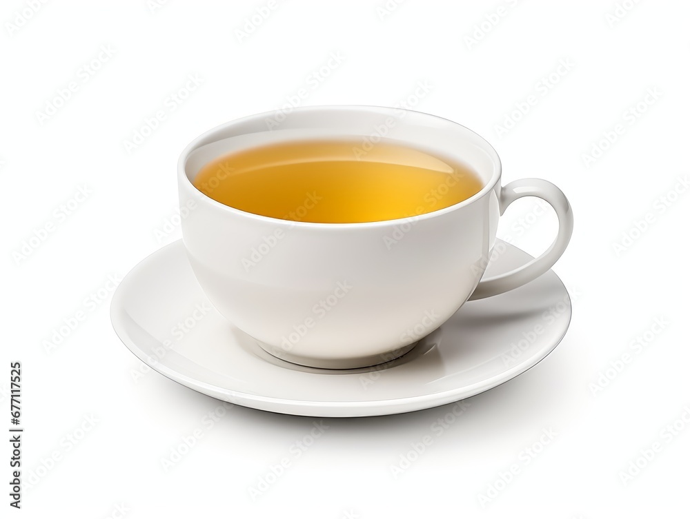 A cup of tea isolated on a white background