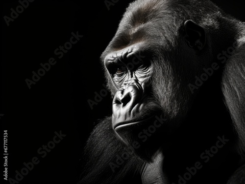 gorilla isolated on a white background