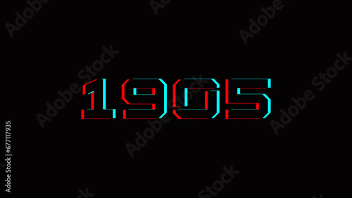1905 New Year Creative Design Concept - 3D Rendered Image