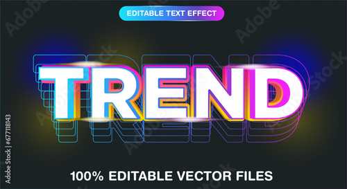 3d style editable trending text effect