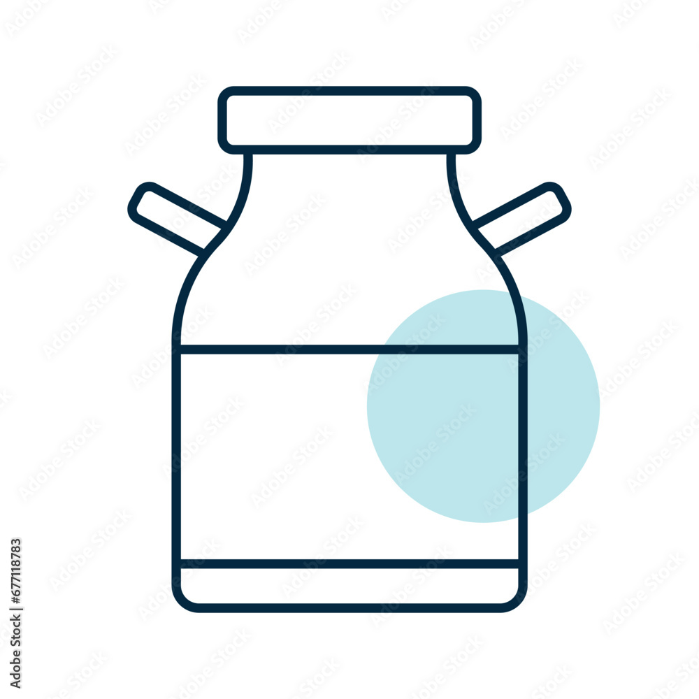 Milk barrel vector icon. Dairy product sign Milk barrel vector icon. Dairy product sign