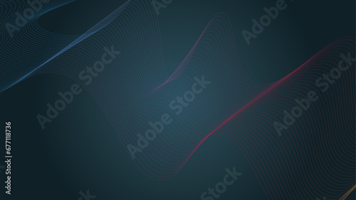 Abstract wavy information technology smooth wave lines background. Design used for banner, presentation, web design, cover, web, flyer, card, poster, texture, slide, magazine, data visualization.