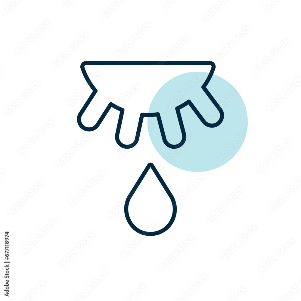 Cow udder and drop of milk vector icon Cow udder and drop of milk vector icon