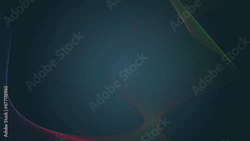 Abstract wavy information technology smooth wave lines background. Design used for banner, presentation, web design, cover, web, flyer, card, poster, texture, slide, magazine, data visualization.