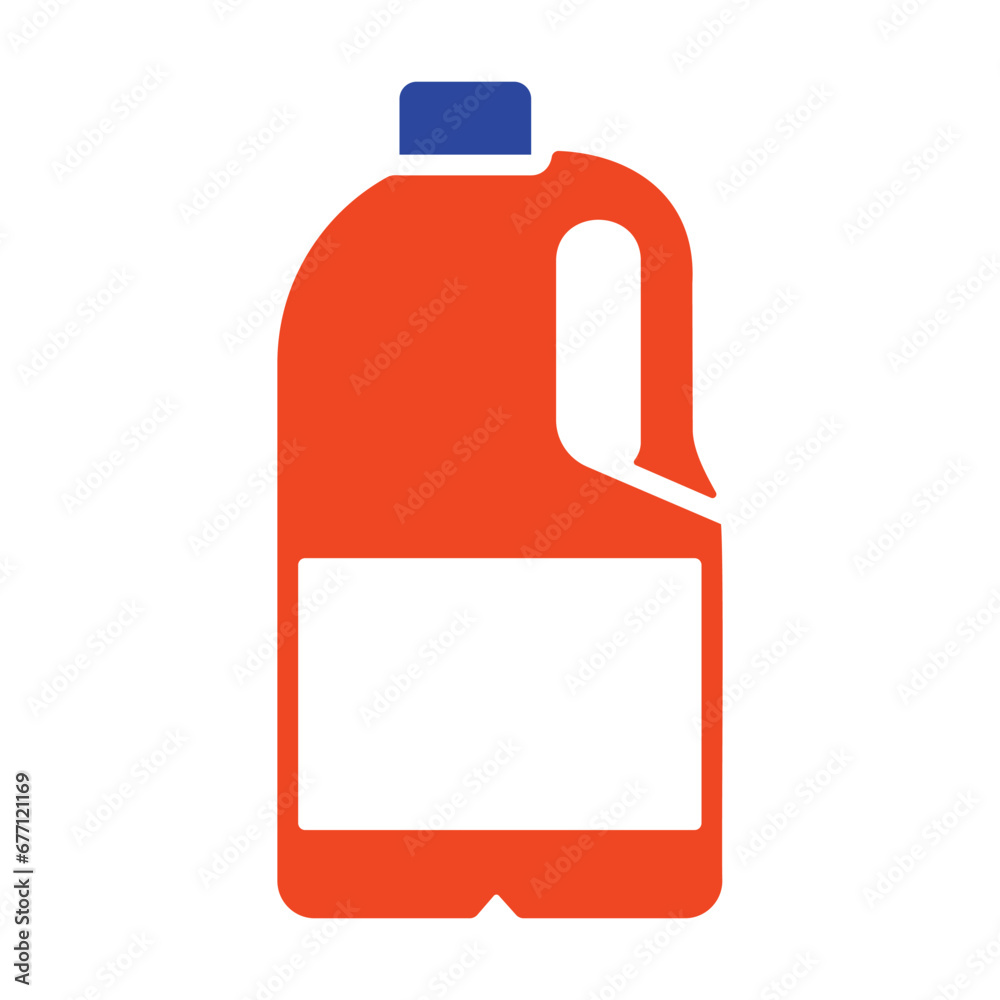 Milk plastic bottle vector icon Milk plastic bottle vector icon