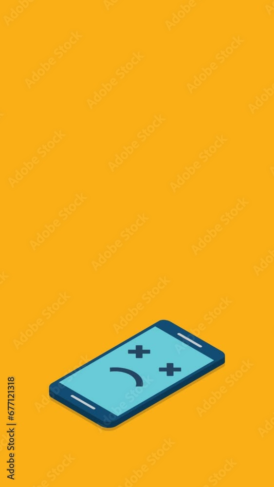 Broken smartphone with sad smile. Broken phone service, recovery and repair concept Broken smartphone with sad smile. Broken phone service, recovery and repair concept
