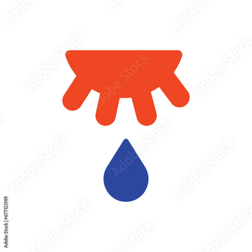Cow udder and drop of milk vector icon