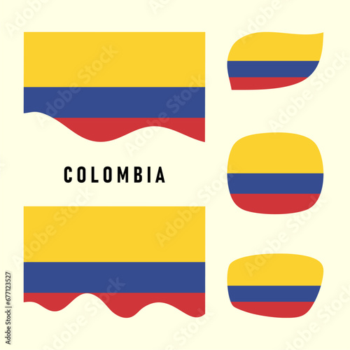 Flag of Colombia Flat Vector