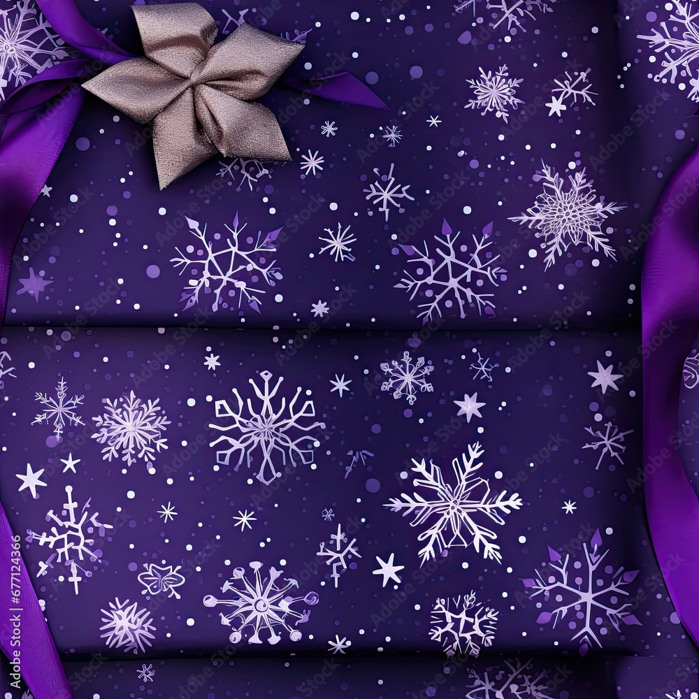 Festive Snowflake Wrapping Paper Seamless Tileable Pattern Design. Festive Snowflake Wrapping Paper Seamless Tileable Pattern Design.