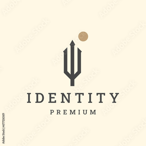 Trident logo vector design template