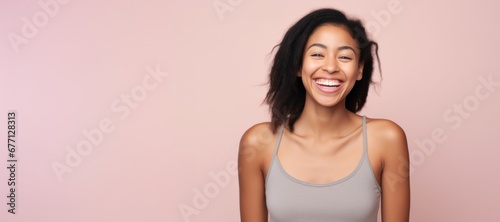 Young Asian biracial woman smiling happy face portrait
