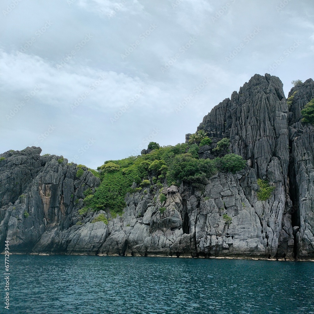 rock in the sea in Thailand
