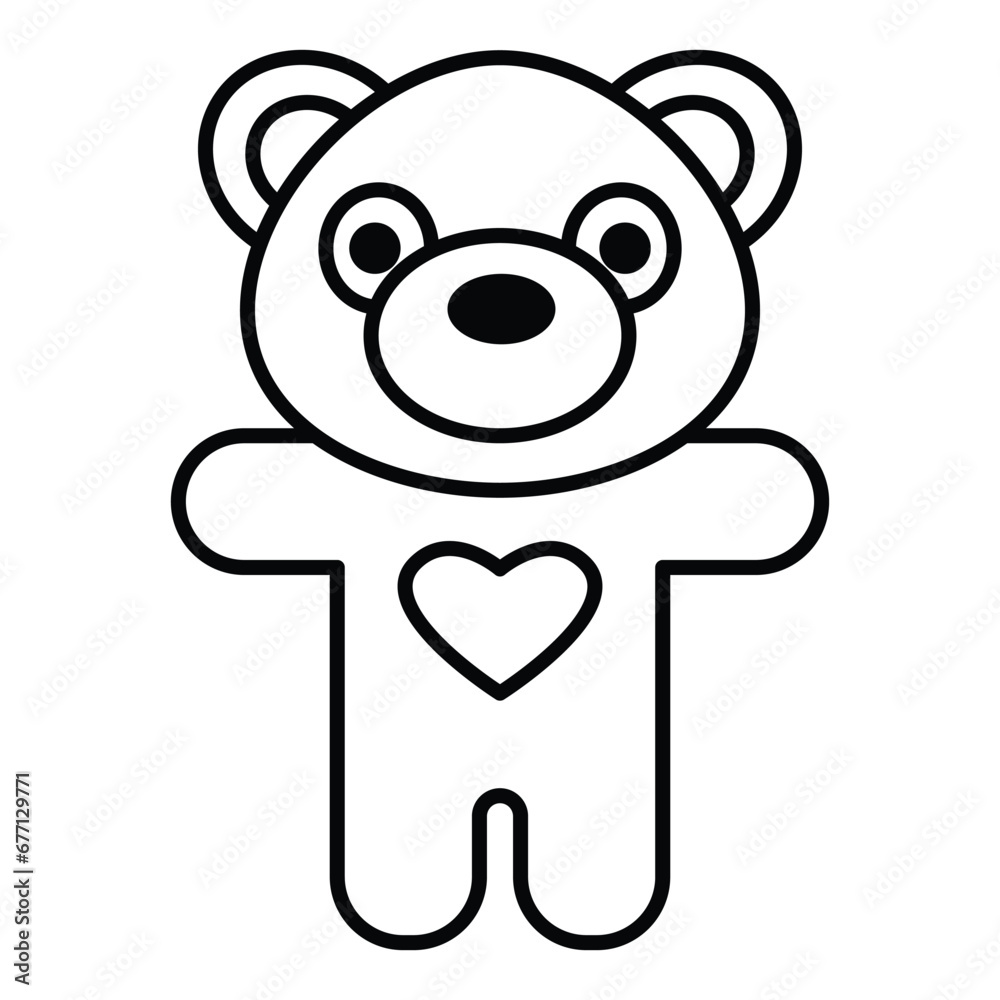Fototapeta premium Doll icon vector on trendy design