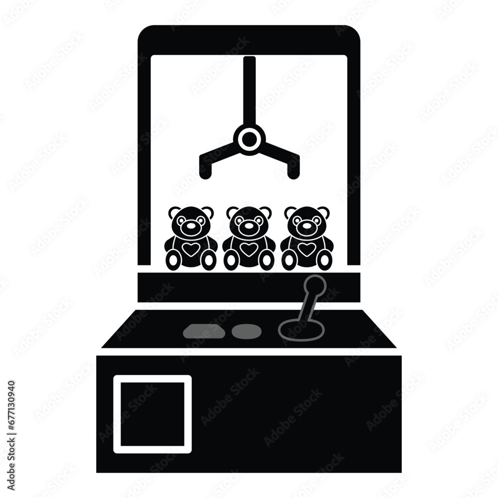 Claw machine icon vector on trendy design Claw machine icon vector on trendy design