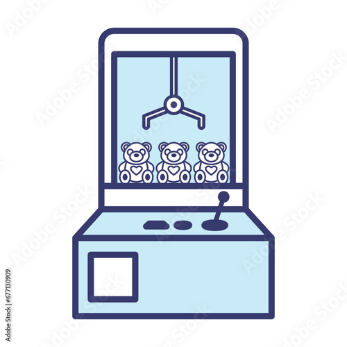 Claw machine icon vector on trendy design