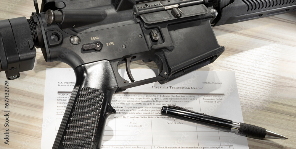 Public domain criminal background check form an AR-15