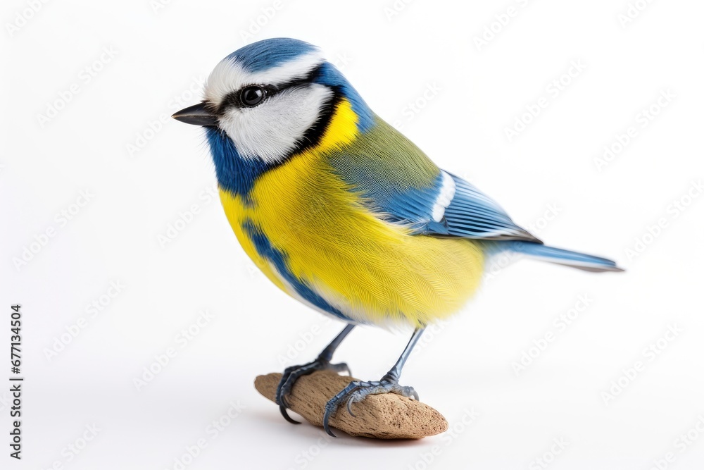Obraz premium Blue Tit bird isolated on white background